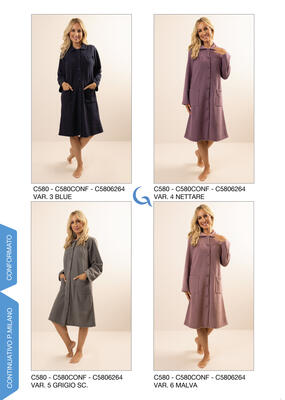 WOMEN'S DRESSING GOWN B50085 Tellini S.r.l. Wholesale Clothing