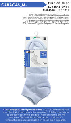 TRIS CALZINI MIDI CARACAS/M UNISEX Tellini S.r.l. Wholesale Clothing