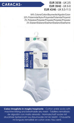 TRIS CALZINI SNEAKERS CARACAS UNISEX Tellini S.r.l. Wholesale Clothing