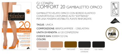 DÁMSKÝ COMFORT 20 MATNÝ KOLENO-UP Tellini S.R.L. Velkoobchodní oblečení