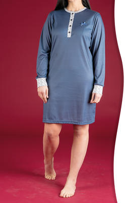 CAMICIA NOTTE CONFORMATA DONNA M/L DI12132ZCAL Tellini S.r.l. Ingrosso Abbigliamento