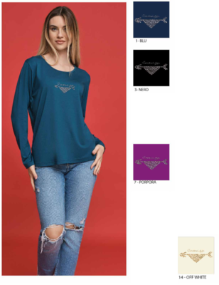 TSHIRT DONNA M/L DT3710 Ingrosso Tempo Libero Donna Tellini S.r.l.