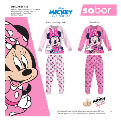 GIRL'S PAJAMA M/L DY50A5861/B Tellini S.r.l. Wholesale Clothing