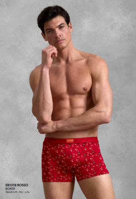 BOXER NATALE UOMO EB1318 Tellini S.R.L. Veleprodajna odjeća