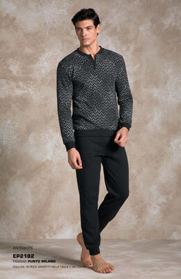PIGIAMA UOMO M/L EP2182 Tellini S.r.l. Ingrosso Abbigliamento
