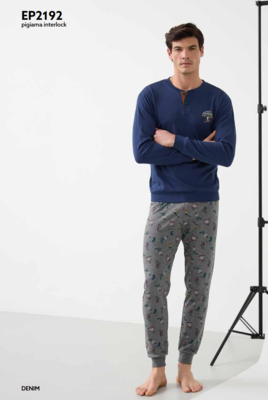 MEN'S PAJAMAS M/L EP2192 Tellini S.r.l. Wholesale Clothing