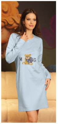 CAMICIA NOTTE DONNA M/L FA26 Tellini S.r.l. Wholesale Clothing