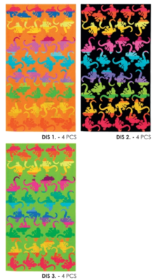 FANTASY GEKO BEACH TOWEL 90X170 Tellini S.r.l. Wholesale Clothing