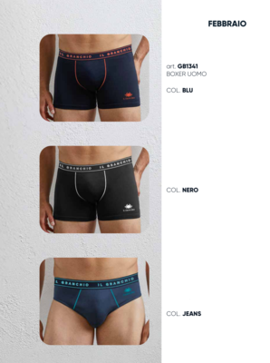 TRIS MEN'S BOXER GB1341 Tellini S.r.l. Wholesale Clothing