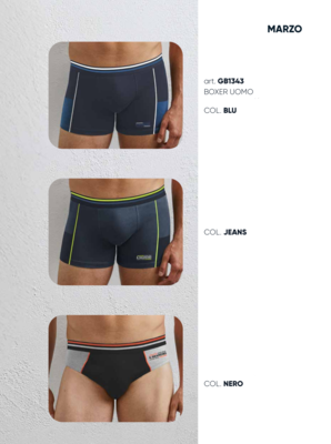 TRIS BOXER UOMO GB1343 Tellini S.R.L. Χονδρική ενδυμασία