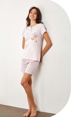 WOMEN'S S/M PAJAMAS GP5130 Tellini S.r.l. Wholesale Clothing