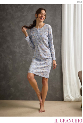 WOMEN'S NIGHT SHIRT S/L GP6130 Tellini S.r.l. Wholesale Clothing