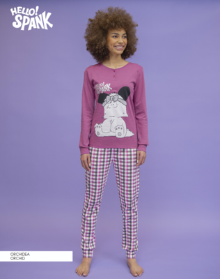 PIGIAMA DONNA M/L HFD1794 Tellini S.r.l. Ingrosso Abbigliamento