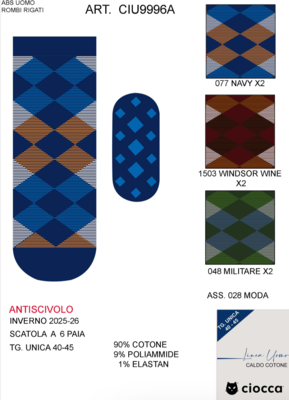 CALZINO ABS UOMO CIU9996A Tellini S.R.L. Veleprodajna odjeća