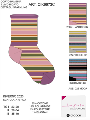 CALZINO CORTO BAMBINA CIK9973C Tellini S.R.L. Veleprodajna odjeća