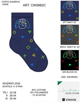 CALZINO CORTO BAMBINO CIK9982C Tellini S.R.L. Veleprodajna odjeća