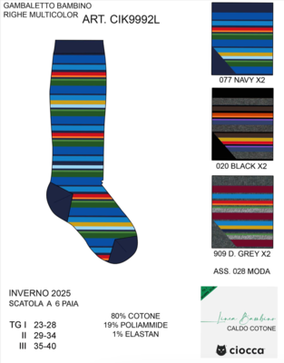 CALZINO LUNGO BAMBINO CIK9992L Tellini S.R.L. Veleprodajna odjeća