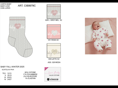 CALZINO CORTO NEONATA CIB9979C Tellini S.R.L. Veleprodajna odjeća