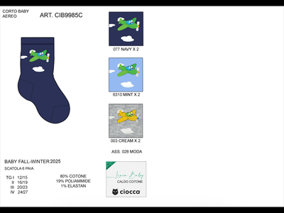 CALZINO CORTO NEONATO CIB9985C Tellini S.R.L. Veleprodajna odjeća