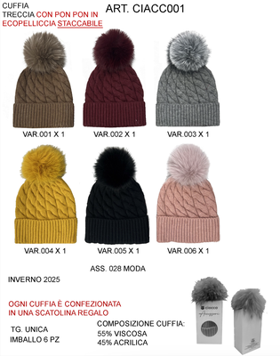 WOMEN'S HAT CIACC001 Tellini S.r.l. Wholesale Clothing