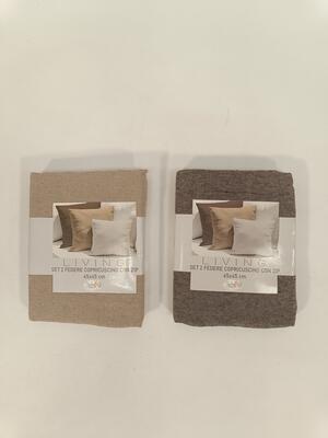 2PCS LIVING PILLOW COVER 45X45 Tellini S.r.l. Wholesale Clothing