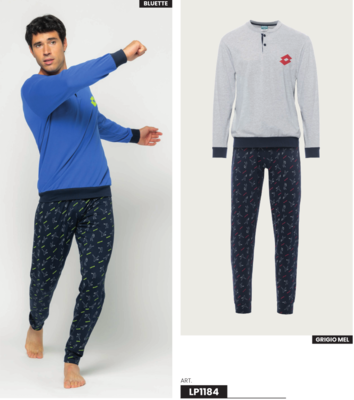 PIGIAMA UOMO M/L LP1184 Tellini S.r.l. Ingrosso Abbigliamento