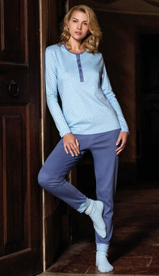 PIGIAMA SERAFINO DONNA M/L BI15 Tellini S.r.l. Ingrosso Abbigliamento