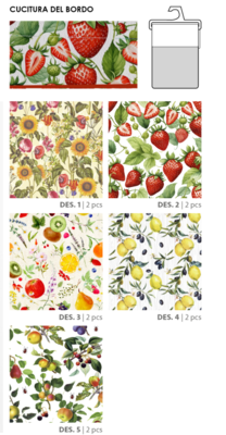 6P SPLASH MULTIFRUIT TABLECLOTH 140X180 Tellini S.r.l. Wholesale Clothing