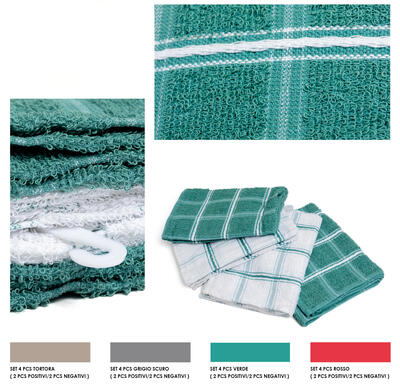 NEVADA 4-PIECE DISH TOWEL SET 45X65 Tellini S.r.l. Wholesale Clothing