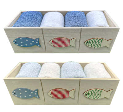 NITER 4-PIECE WASHCLOTHS GIFT BOX Tellini S.r.l. Wholesale Clothing