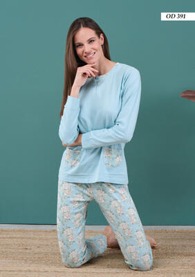PIGIAMA SERAFINO DONNA M/L OD391 Tellini S.r.l. Ingrosso Abbigliamento
