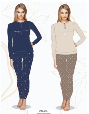 PIGIAMA SERAFINO DONNA  M/L OD466 Tellini S.R.L. Veleprodajna odjeća