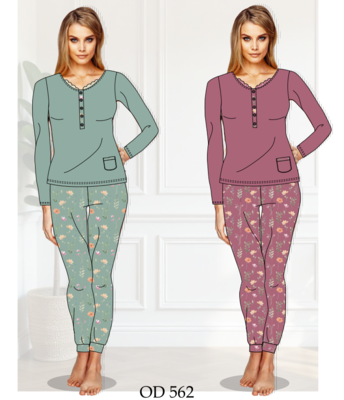 PIGIAMA DONNA M/L OD562 Tellini S.r.l. Wholesale Clothing