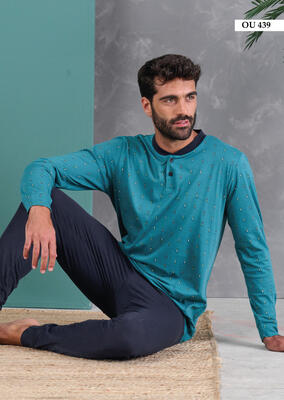 PIGIAMA SERAFINO UOMO M/L OU439 Tellini S.r.l. Ingrosso Abbigliamento