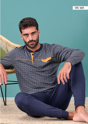 PIGIAMA SERAFINO UOMO M/L OU443 Tellini S.r.l. Ingrosso Abbigliamento