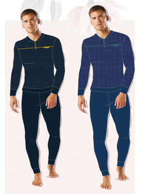 MEN'S SERAFINO PAJAMAS M/L OU443 Tellini S.r.l. Wholesale Clothing