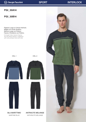 PIGIAMA SERAFINO UOMO PGI30 A14/B14 Tellini S.R.L. Veleprodajna odjeća