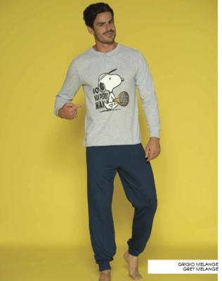 PIGIAMA UOMO M/L PNM4508 Tellini S.r.l. Ingrosso Abbigliamento