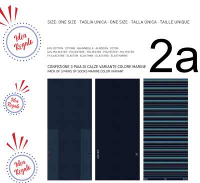 TRIS LONG SOCKS MEN PRESENT Tellini S.r.l. Wholesale Clothing