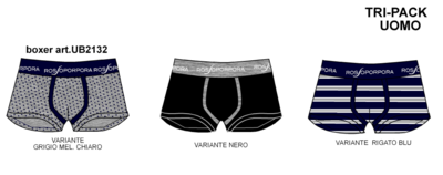 TRIS MEN'S BOXER UB2132 Tellini S.r.l. Wholesale Clothing