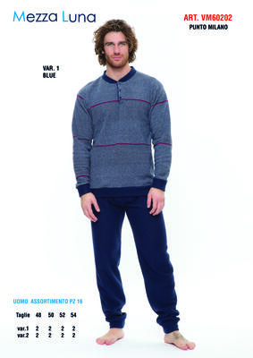 MEN'S PAJAMAS M/L VM60202 Tellini S.r.l. Wholesale Clothing