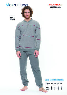 MEN'S PAJAMAS M/L VM60202 Tellini S.r.l. Wholesale Clothing