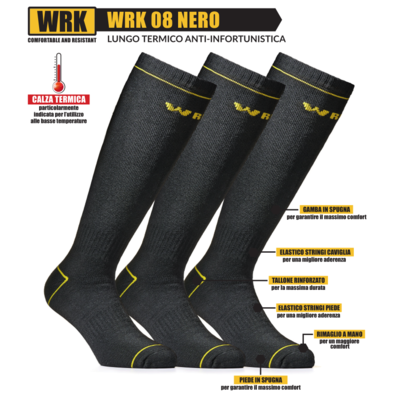 TRIO MEN'S LONG WORK SOCKS WRK-08 Tellini S.r.l. Wholesale Clothing