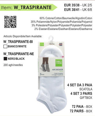 TENISICA ŽENSKE KRATKE ČARAPE WTRASPIRANTE Tellini S.R.L. Veleprodajna odjeća