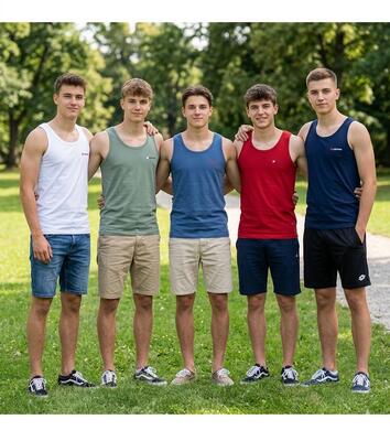 MEN'S SLEEVELESS TSHIRT 245901 Tellini S.r.l. Wholesale Clothing