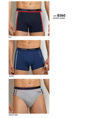 TRIS MEN'S BOXER B360 Tellini S.r.l. Wholesale Clothing