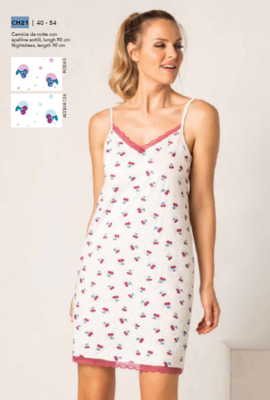WOMEN'S NIGHTGOWN S/S CH21 Tellini S.r.l. Wholesale Clothing