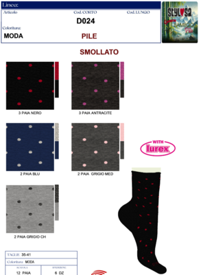 CALZINO CORTO DONNA D024 Tellini S.r.l. Ingrosso Abbigliamento