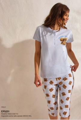 PIGIAMA PINOCCHIETTO DONNA M/M EP5251 Ingrosso Intimo Tellini S.r.l.