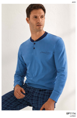 MEN'S PAJAMAS M/L GP1114 Tellini S.r.l. Wholesale Clothing